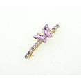 thumbnail image 3 of Faship Violet Light Purple Rhinestone Crystal Butterfly Hair Barrette Clip, 3 of 6
