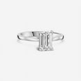thumbnail image 2 of Silvago Jewel Lab Diamond Emerald Cut 1.8 Ct Wedding Ring - 14K White Gold Plated Rings for Gifts - Solitaire Engagement Wedding Prong Set Rings for Her - 9th Year Anniversary Gifts for Women's, 2 of 7