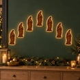 thumbnail image 5 of Velmasee 7 Pcs Wooden Christmas Figure LED Wall Decor - Hollow Out Backlit Rustic Farmhouse Light Up Wall Ornaments, Battery Operated Glowing Xmas Wall Art for Indoor Holiday Home Decor, 5 of 6