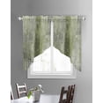 thumbnail image 3 of Sage Green Swag Valances for Windows, Retro Oil Painting Modern Abstract Art Aesthetics Rod Pocket Sheer Valances for Windows, Swag Toppers Light Filtering for Kitchen Living Room 2 Panels 36''x36'', 3 of 6