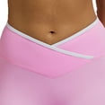 thumbnail image 5 of Biker Shorts for Women Cross Waist Yoga Workout Spandex Shorts Tummy Control Soft Athletic Running Gym Shorts, 5 of 6