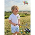 thumbnail image 3 of BemeyourBBs Toddler Baby Boys Golf Outfit Infant Boys Summer Clothes Golf Embroidery Lapel Shirt Tops with Striped Shorts 2Pcs Set, 3 of 8