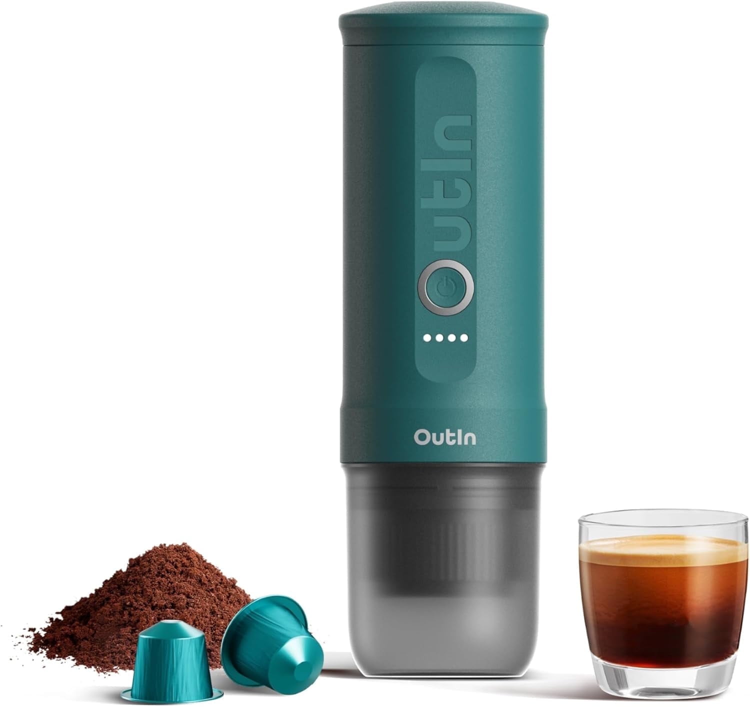 OutIn Nano Portable Electric Espresso Machine (Pearl White), OTEM