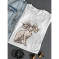 thumbnail image 3 of Three Headed Sphinx Cat T-Shirt Women -Image by Shutterstock, Female Large, 3 of 4