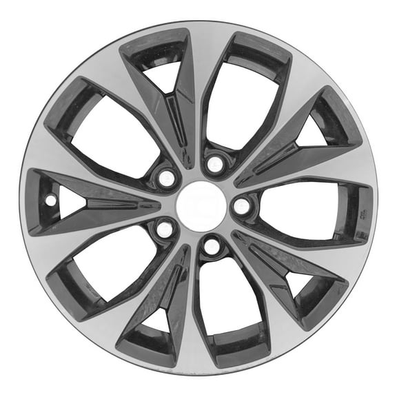 Remanufactured Machined and Painted Black Aluminum Wheel 17 x 7 42700TR4A81 fits 2012-2013 Honda Civic