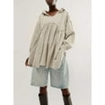 thumbnail image 2 of Mialoley Women's Sweatshirt Dress Long Sleeve Drawstring Lace Patchwork Mini Dress Short Hoodie Dress, 2 of 8