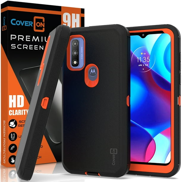 CoverON For Motorola Moto G Pure Case and Screen Protector Tempered