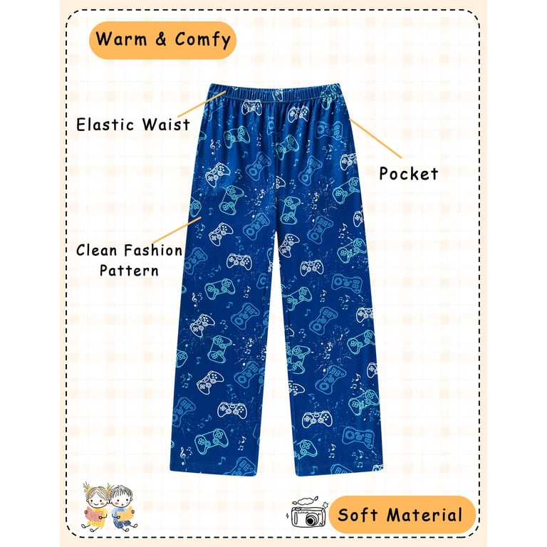Aideaone Boys' 3-Pack Plaid Pajama Pants photo 6