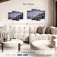 thumbnail image 4 of Elephant Stock Chesapeake Bay Bridge Evening Wall Art - Horizontal Multi Panel Canvas - Living Room Wall Decor - Architecture Multi Panel - Gray And Orange Decor - 43" x 27", 4 of 8