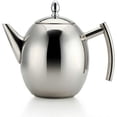 thumbnail image 1 of Tetera de 1000ml/34oz, cafetera con filtro de tetera de acero inoxidable (plata), 1 of 5