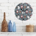 thumbnail image 6 of GZHJMY Santa Claus Snowman Wall Clock, Silent Non Ticking Battery Operated Creative Decorative Round Clock for Kitchen, Living Room, Bathroom, Home School Office Decor, 10 Inch, 6 of 7