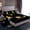 Black Gold L, variant on Homewish Initial M Letter Twin Sheet Sets, Butterfly Rose Floral Twin Fitted Sheet, Black Gold Sequin Print Flat Sheet, Lightweight Room Decor, 3-Piece