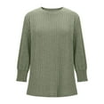 thumbnail image 4 of bnaln Women's Jumpers 3/4 Sleeve Tops Dressy Casual T Shirts Fall Sweaters Round Neck Sweatshirts Tunics Ladies Tops Business Casual Blouses Fashion Lightweight Knit Sweater, 4 of 8