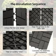 thumbnail image 4 of Mondawe Patio Interlocking Deck Tiles, 12"x12" Square Composite Decking Tiles, Four Slat Plastic Outdoor Flooring Tile All Weather for Balcony Porch Backyard, (Gray, Pack of 36), 4 of 5