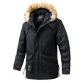 thumbnail image 2 of Winter Coat Warm Outdoor Casual Jacket With Belt Zip Front Closure Slim Fit Insulated Padded Quilted Side Pockets For Cold Weather, 2 of 4