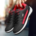 thumbnail image 4 of Men's Waterproof Leather Casual Sneakers, Lace-Up Comfortable Walking Shoes with Non-Slip Rubber Outsole, Lightweight Durable Footwear for Daily Wear and Outdoor Activities, 4 of 10
