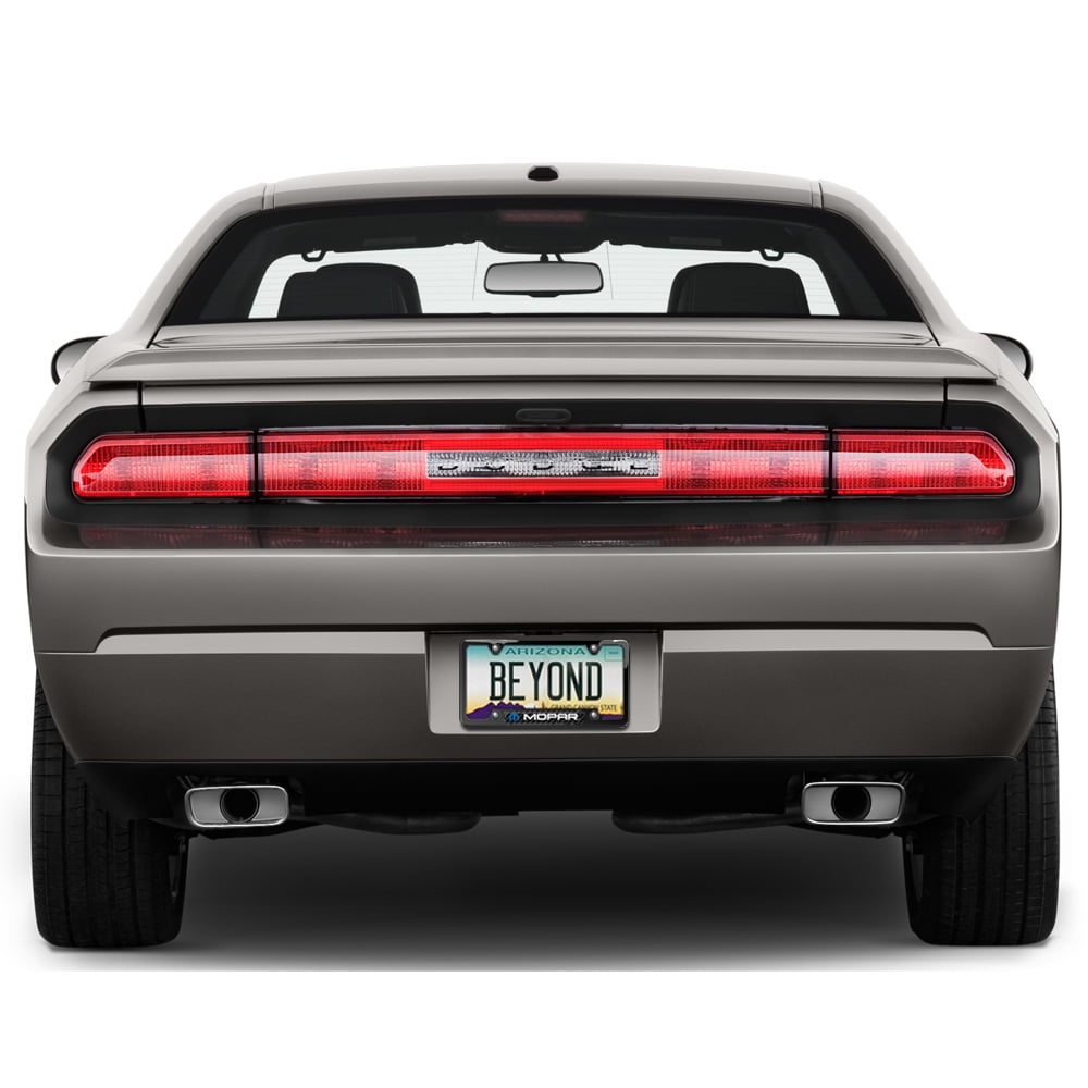 iPick Image for Mopar Real Carbon Fiber Insert Black Stainless Steel License Plate Frame, Official Licensed