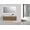 Left Sink, variant on Alma Fiona 48″ Natural Wood Finish Wall Mount Vanity With A Vessel Sink / Left Side Sink