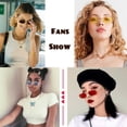 thumbnail image 2 of Pink Retro Rectangle Sunglasses for Women Men Square Narrow Hip Hop Small Frame Sun Glasses, 2 of 5