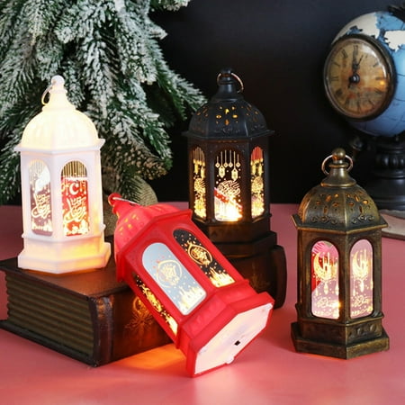 

4PCS Ramadan Hanging Lantern Eid Ramadan Islamic Lamp Light Decor Eid Mubarak Ramadan Lamp for Home
