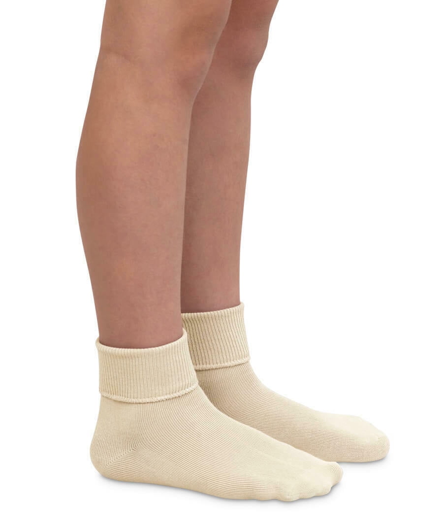 Pack of 6 Jefferies Socks Little Girls  Seamless Turn Cuff  Socks 