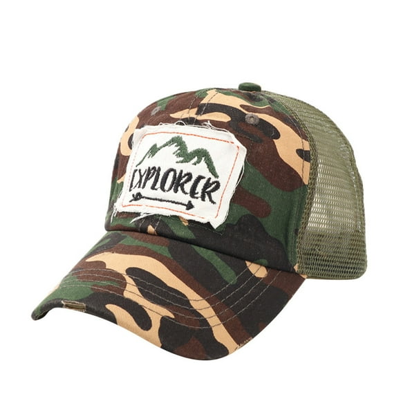 Outfmvch Casquette de Baseball Chapeau de Baseball Unisexe Classique Profil Bas Coton Casquette de Baseball Brodée Lettres Camouflage Doux Non Structuré Taille Ajustable Chapeau de Papa Camouflage Taille Unique