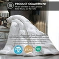 thumbnail image 2 of Luxurious Oversized Queen 98" x 98" Size Goose Down Fiber Waterfowl Feather Fiber Comforter Duvet, 100% Egyptian Cotton Cover, 56 oz. Fill Weight, Baffle Box Design, White Solid, 2 of 4