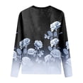 thumbnail image 4 of AFFY KDDYLITQ Womens Workout Tank Tops Plus Size Black Cozy Crew Neck Color Block Half Shirts For Women Layering Tie Dye Printed Pullover Blouses Plus Size Comfy Oversized Graphic Tops 3XL, 4 of 4