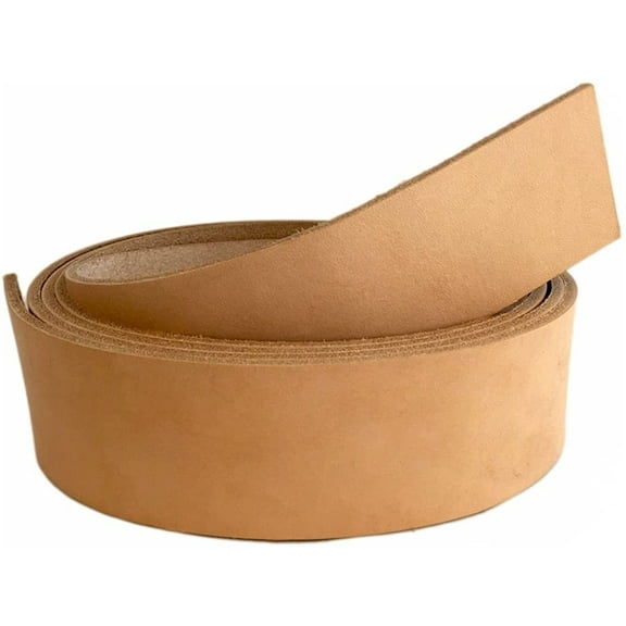 European Leather Works 9-10oz. 3.6-4mm 2"x84" Vegetable Tan Cowhide Leather Strip
