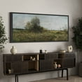thumbnail image 3 of Large Framed Canvas Print Scenic Countryside View with Wildflowers and TreesWall Art Decorative Ready to Hang Painting for Living room Bedroom 60x30 inches Black Frame, 3 of 9