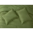 thumbnail image 5 of Chezmoi Collection Breeze 3-Piece 100% Cotton Muslin King Comforter Set, Olive Green Soft Washed Cotton Gauze Comforter, Lightweight Breathable Bedding for All Season, 5 of 9