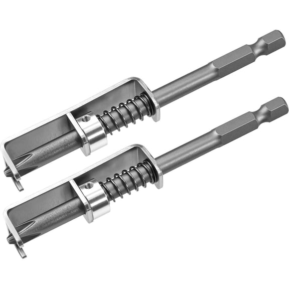 2 Pcs Spring Screw Holder Bit Anti Drop Screwdriver Bit Single Hand Operation Bit Holder For Electricians Mechanics DIY Home Repair Screw Retaining Tool