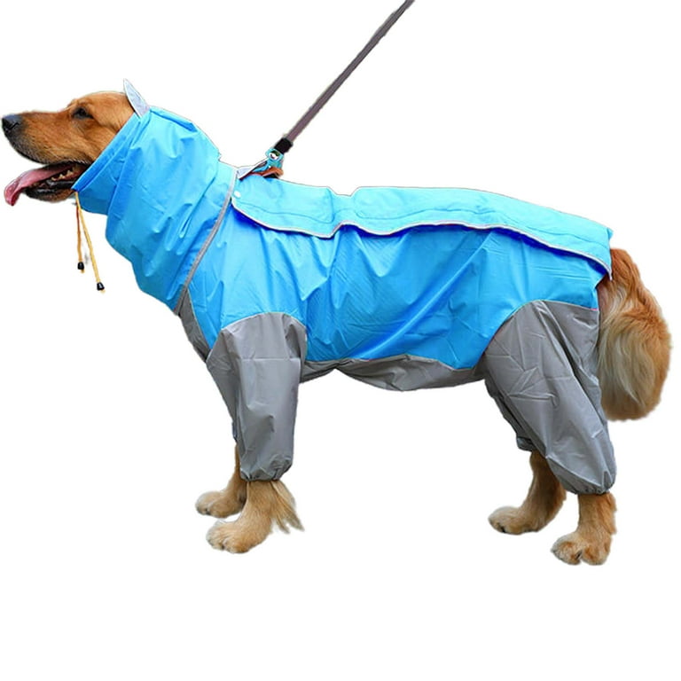 Nuolin Pet dog raincoat clothes processing clothing apparel big dog raincoat four-legged retriever large dog all-inclusive poncho Walmart.com