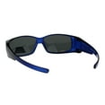 thumbnail image 4 of Polarized 53mm Translucent Plastic Narrow Rectangular Fit Over Sunglasses Blue, 4 of 4