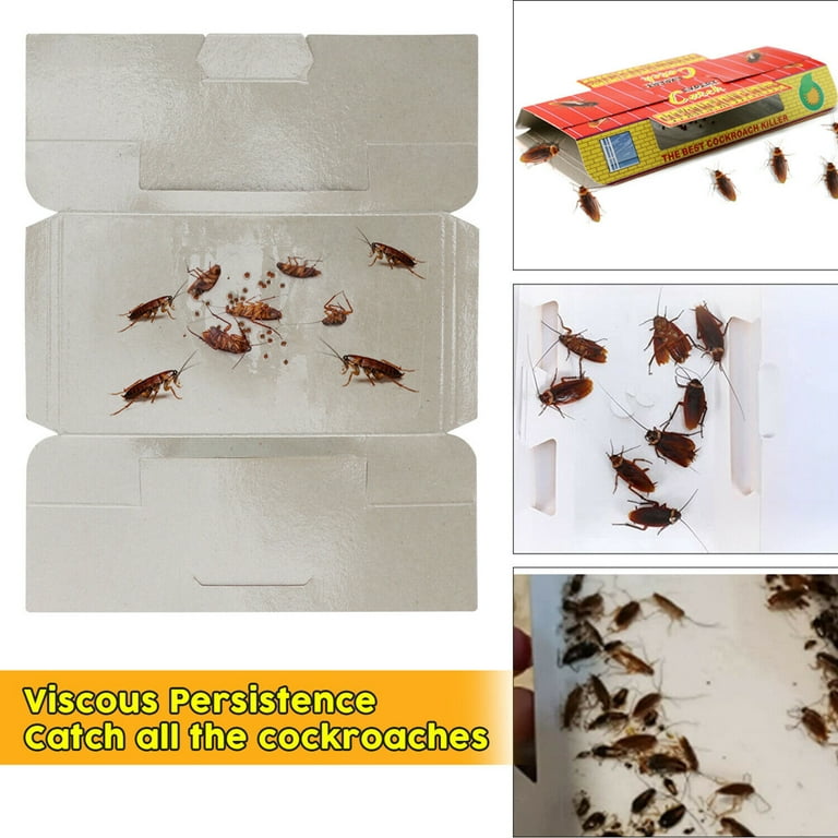 10pcs Pcs Roach Trap Pest Cockroach Killer Glue Catchers Indoor Insect Roach Bait Strong Sticky for House Home Motel Hotel, Green
