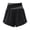 Black, variant on Women's High Waisted Two-Tone Yoga Shorts, Quick Dry Layered Workout CRZ Yoga Shorts for Women with Liner Khaki L