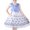 Blue, variant on Girls Dress Velvet Gold Lace Vintage Gauze Skirt Big Bow Flare 5 Years