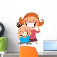 thumbnail image 1 of Happy Mom and Son Wall Mural Decal by Wallmonkeys Vinyl Peel and Stick Graphic (18 in H x 15 in W, 1 of 4