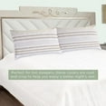 thumbnail image 2 of Elegant Comfort Ultra Soft Set of 2 Striped Pint Pillowcases - 1500 Series Hotel Quality Microfiber, Soft and Smooth Envelope Closure 2-Piece Pillow Covers - Standard/Queen, Traci Linen, 2 of 7