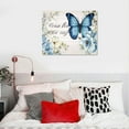 thumbnail image 4 of WERPE Butterfly Bathroom Decor Bible Verse Inspirational Wall Art Canvas Christian Home Decorations Blue Flower Prints Wall Pictures Artwork for Home Walls Grace Canvas Art Room Decor Framed, 4 of 4