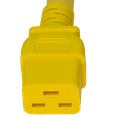 thumbnail image 3 of World Cord Sets 4 Foot IEC 60320 C14 to C19 PDU Adapter Style 15 Amp Power Cable (Yellow), 3 of 3