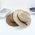 thumbnail image 5 of XmhyTop Sombrero masculino panameño, talla M (56 - 58cm), sombrero de paja, caqui claro, 1 pieza, 5 of 5