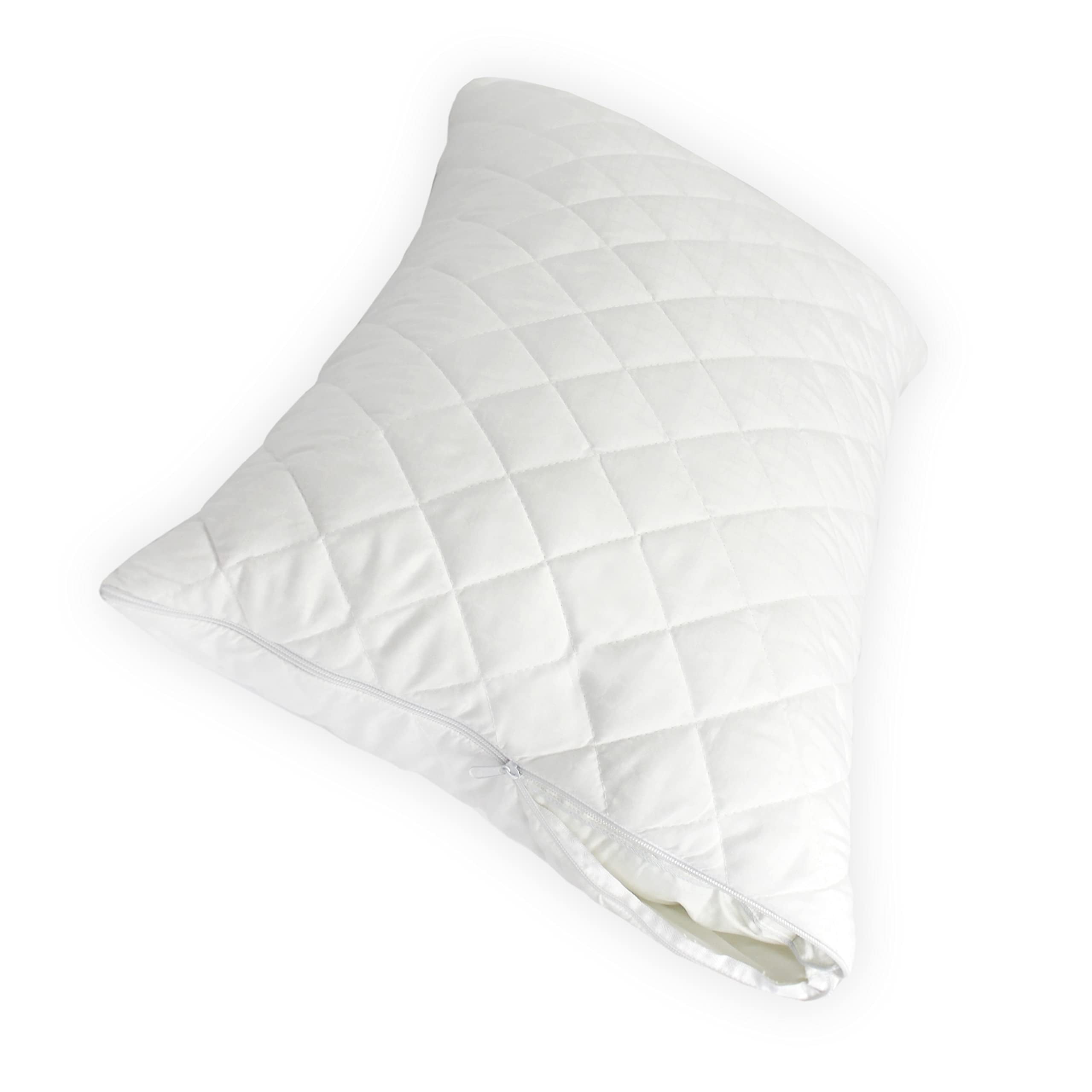 Bed Maker's Levinsohn Memory Foam Quilted Pillow Protector - Cool Soft Cover Will Enhance Your Sleep - Standard/Queen, White, FRE154XXWHIT10