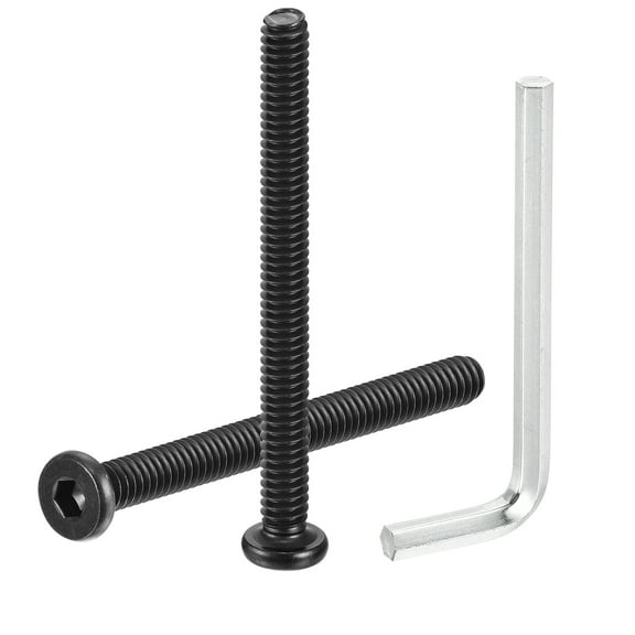 Uxcell 12Pack 1/4-20x2-3/4" Furniture Bolt Nut Hex Socket Drive Round Head Screw