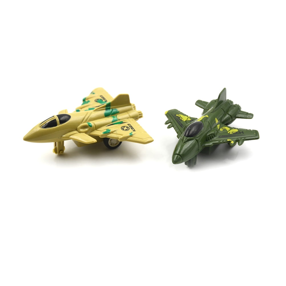 Plastic Military Air Bus Model Kids Pull Back Camo Plane Christmas Gift Toy FJ