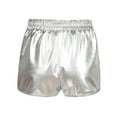 thumbnail image 3 of GZWYHT Shorts for Women Sequin Shorts for Women Women High Waist Casual Shorts Metallic Shorts Sparkly Shiny Hot Pants Gold/Silver/Outfit Leather Shorts for Women Sparkly Shorts for Women Silver L, 3 of 4