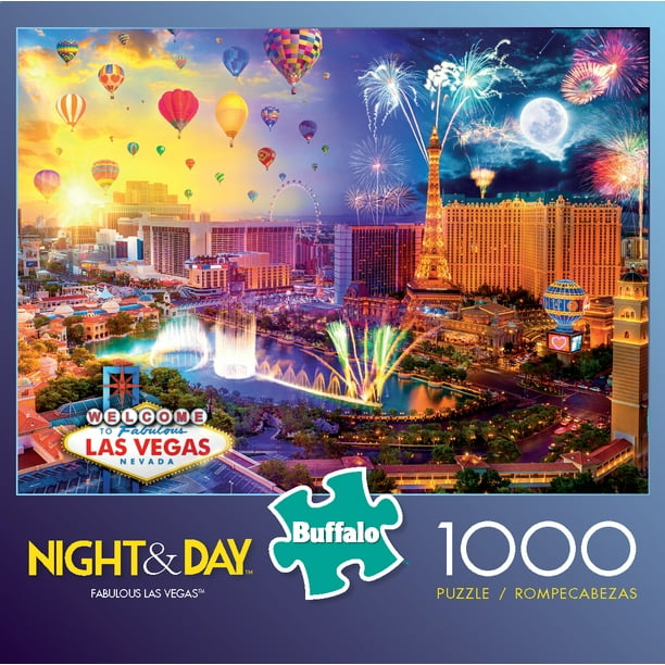 Buffalo Games Night & Day Fabulous Las Vegas 1000 Piece Jigsaw