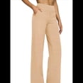 thumbnail image 1 of Pantalones de Yoga para Mujer, de Pierna , con Bolsillos, Cintura Alta, Elásticos, Informales, Deportivos. Caqui M, 1 of 6