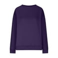 thumbnail image 7 of Oversized Sweatshirt for Women Trendy Fleece Crewneck Casual Long Sleeve Loose Solid Soft Fall Pullover with Pockets, 7 of 7