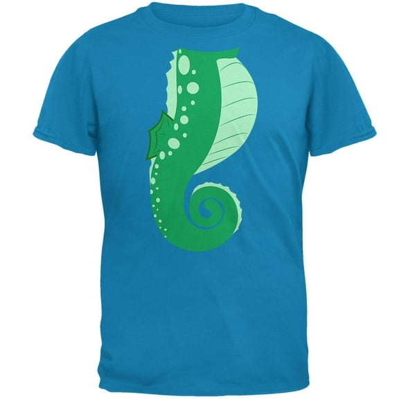 Halloween Seahorse Costume Green Mens T Shirt Sapphire SM